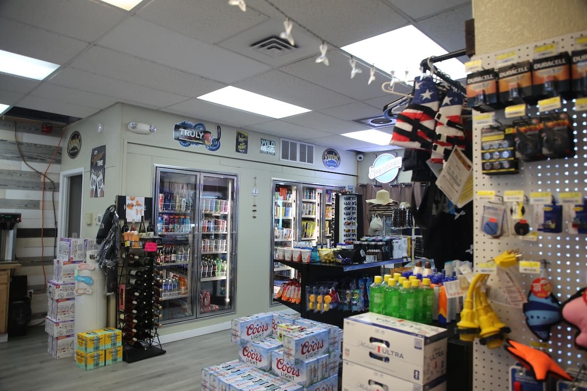 Inside the Two Rivers Marina Store