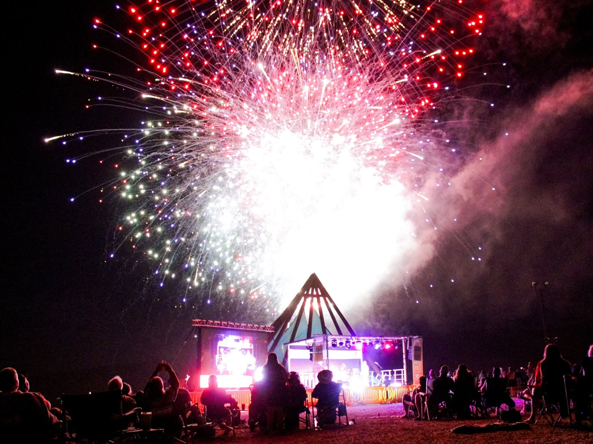 Fireworks over a Two Rivers event