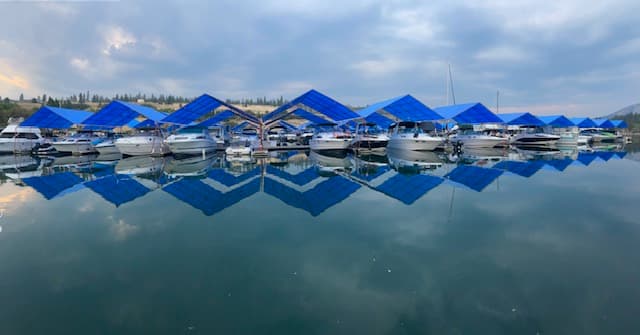 Boat slips at Two Rivers Marina